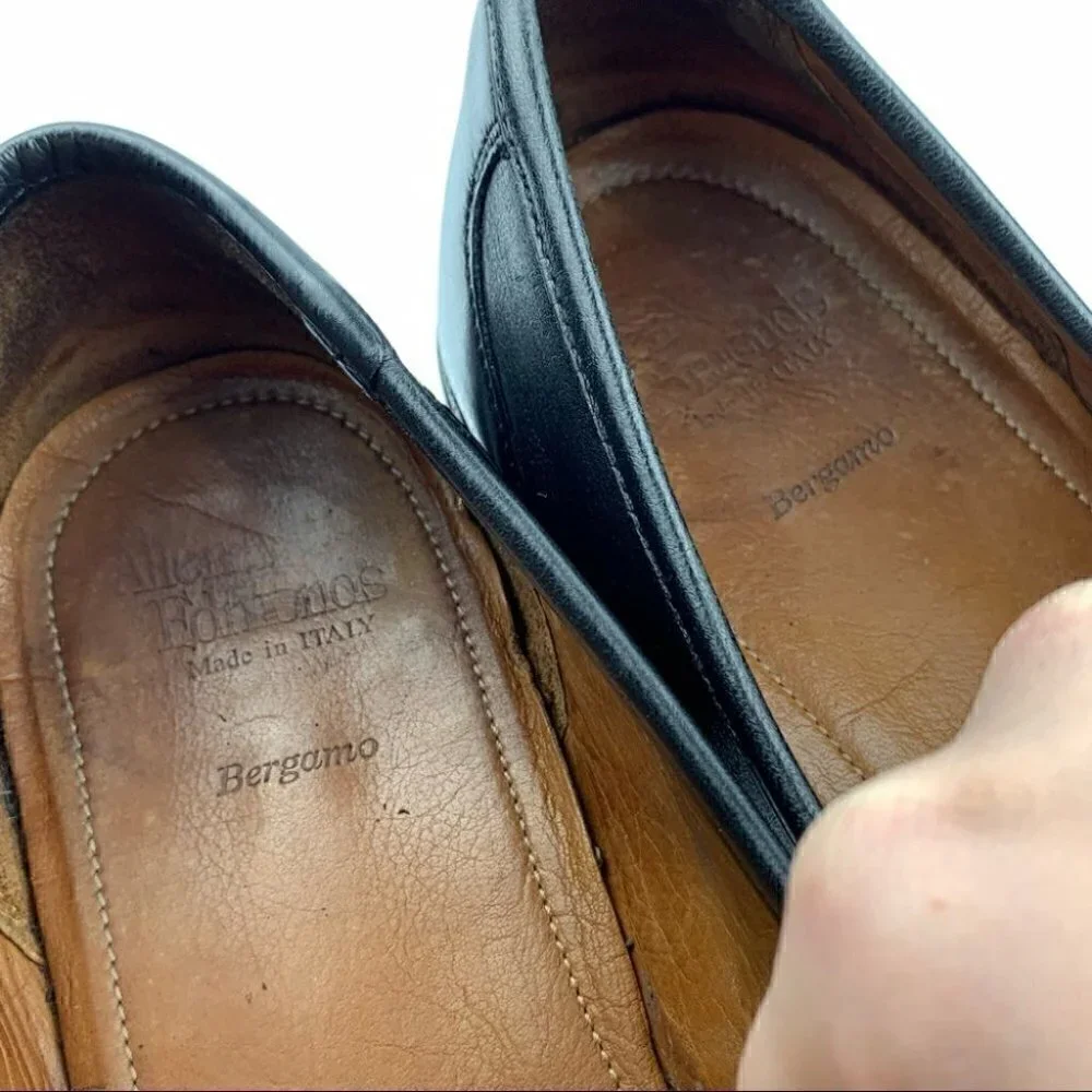Allen Edmonds Bergamo loafers 10.5 E black Italian